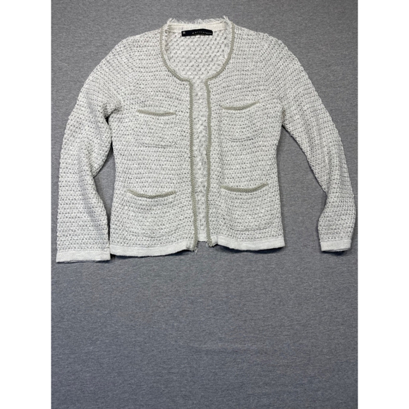 Martinique Jackets & Blazers - Women's Martinique Cardigan Sweater or blazer S White Gray
